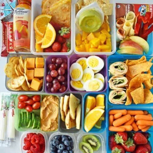 various bentgo lunch ideas close up.