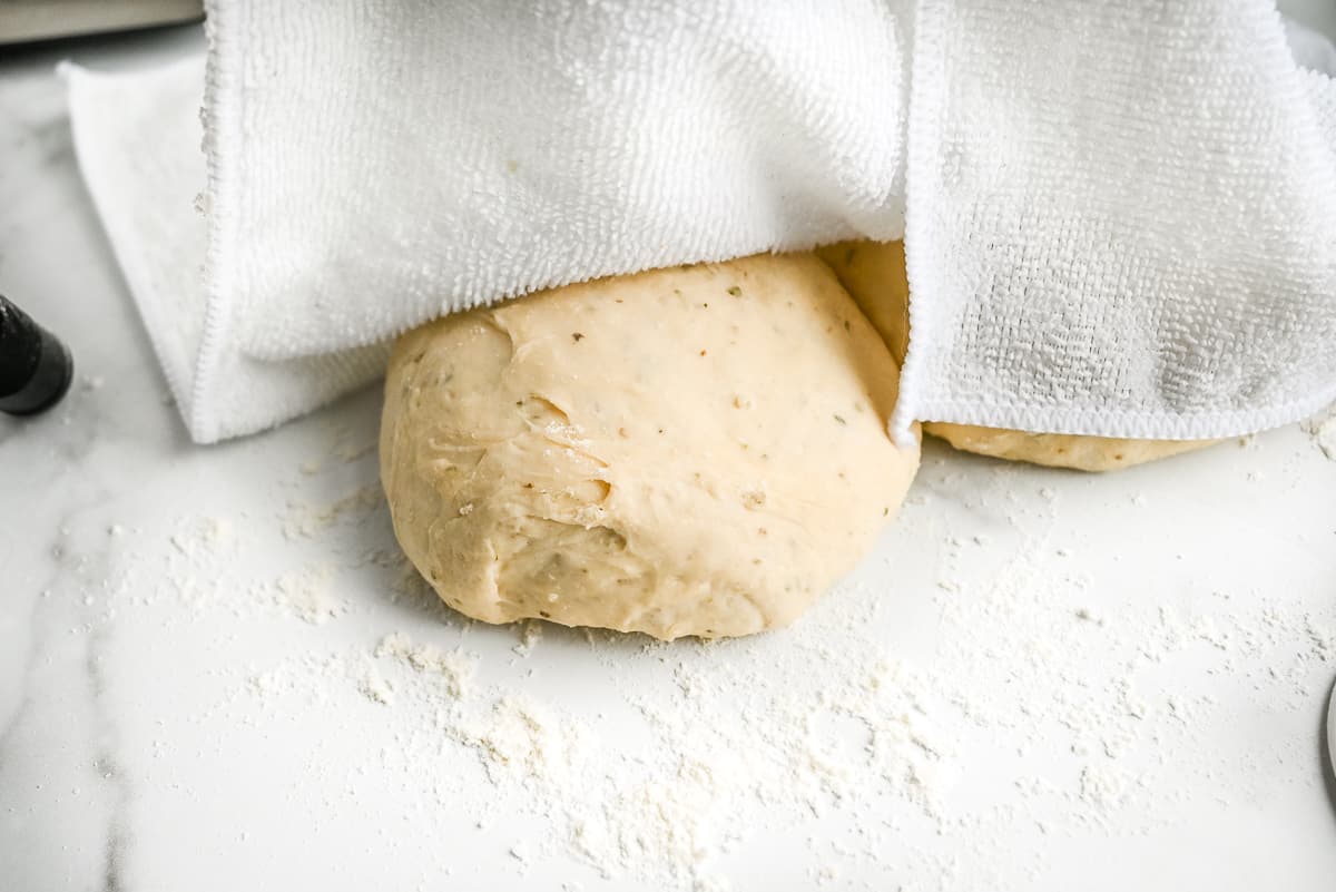 risen pizza dough