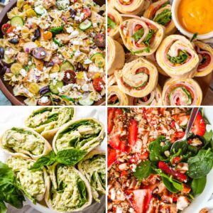 collage of four cold lunch ideas featured photo.