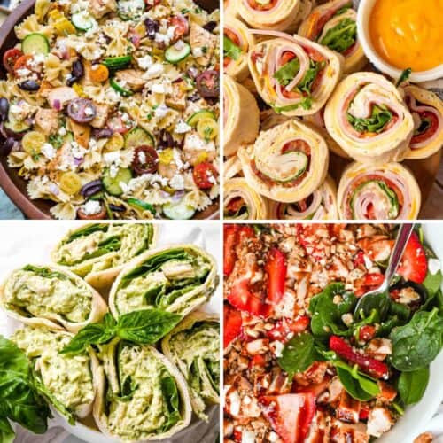 collage of four cold lunch ideas featured photo.
